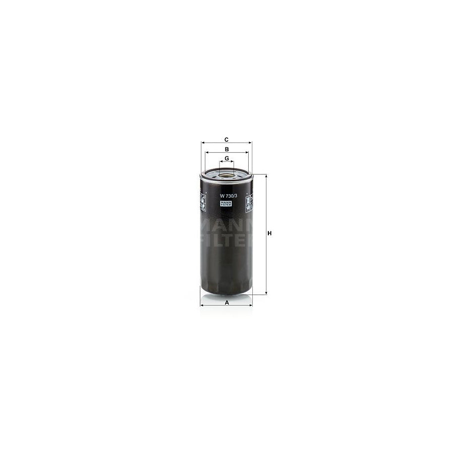 MANN-FILTER W 730/3 Oil Filter for PORSCHE 911 Spin-on Filter