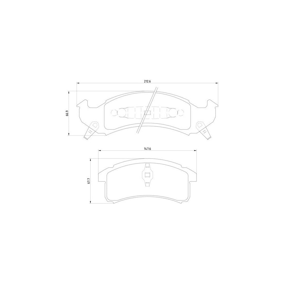 Brembo P 09 002 Brake Pad Set With Acoustic Wear Warning