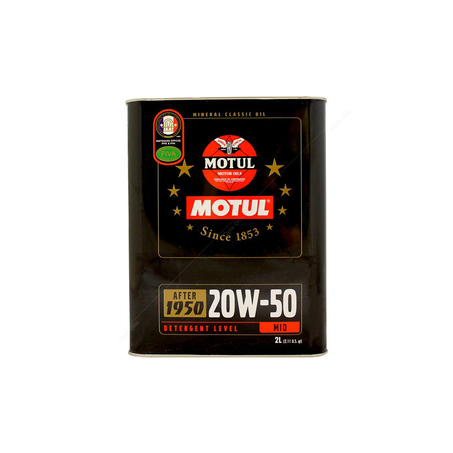 Motul Classic 20w-50 Mid Detergent Mineral Car Engine Oil 2l