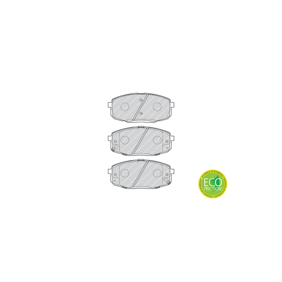 Ferodo Premier Eco Friction Fdb4448 Brake Pad Set For Hyundai I30 With Acoustic Wear Warning Without Accessories