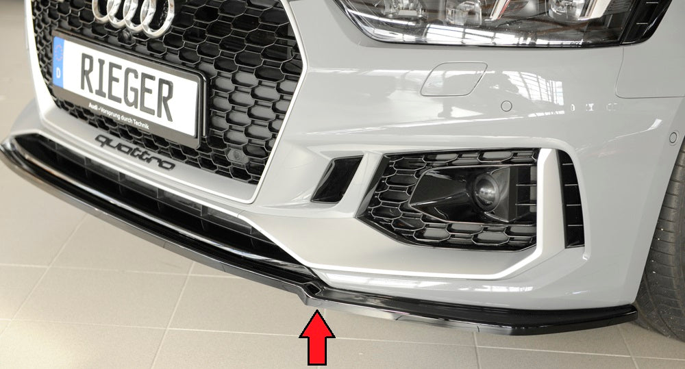 Rieger 00088202 Audi B9 F5 RS5 Front Splitter - Glossy Black