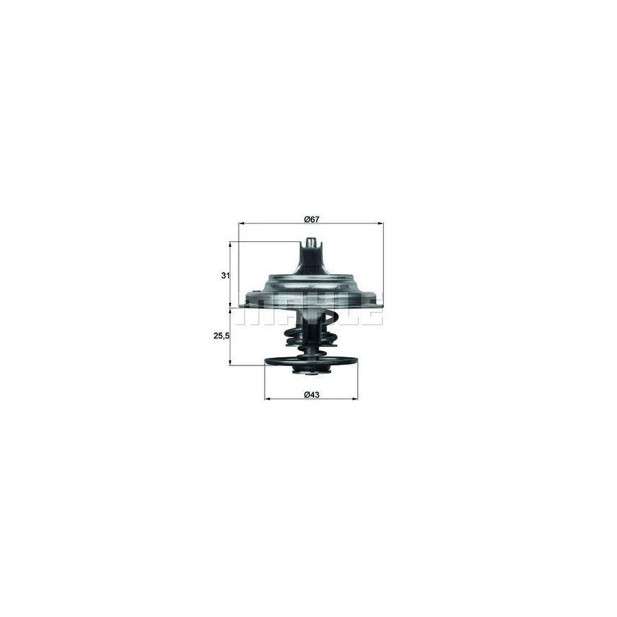 MAHLE ORIGINAL TX 23 71D Engine thermostat Opening Temperature: 71°C, with seal