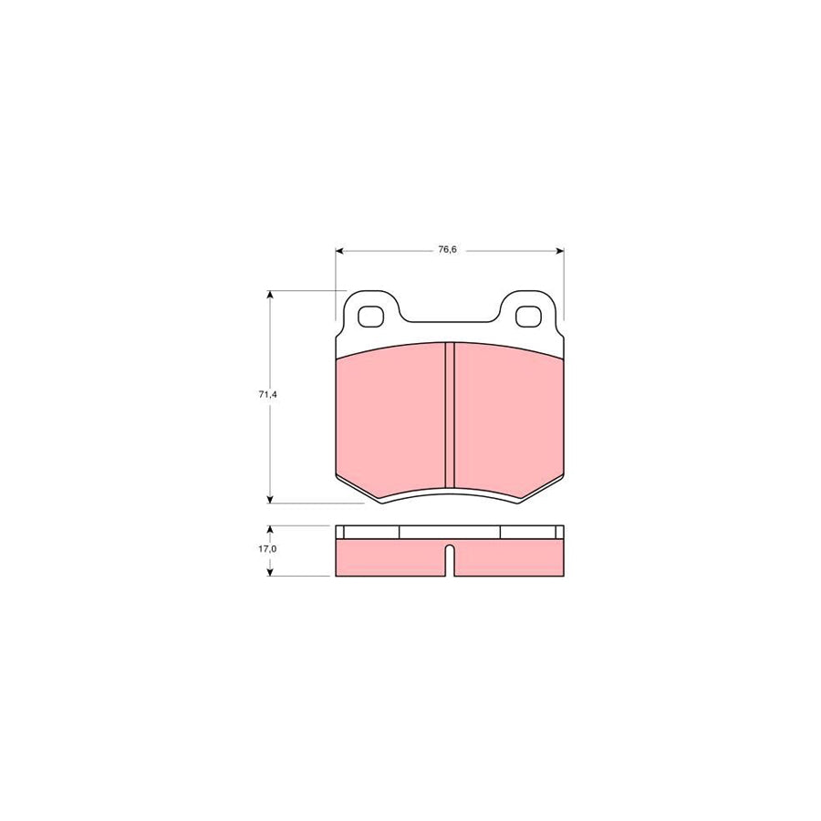 TRW Gdb136 Brake Pad Set Not Prepared For Wear Indicator
