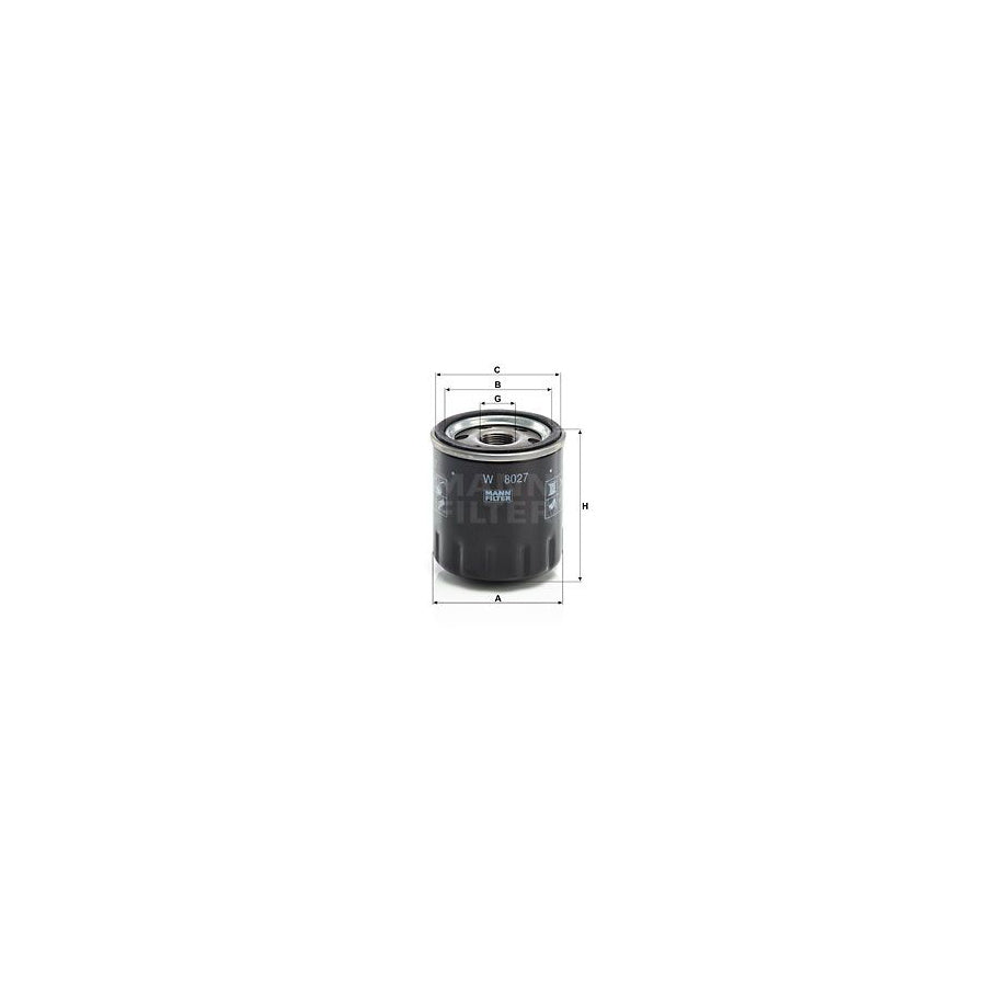 MANN-FILTER W 8027 Oil Filter Spin-on Filter