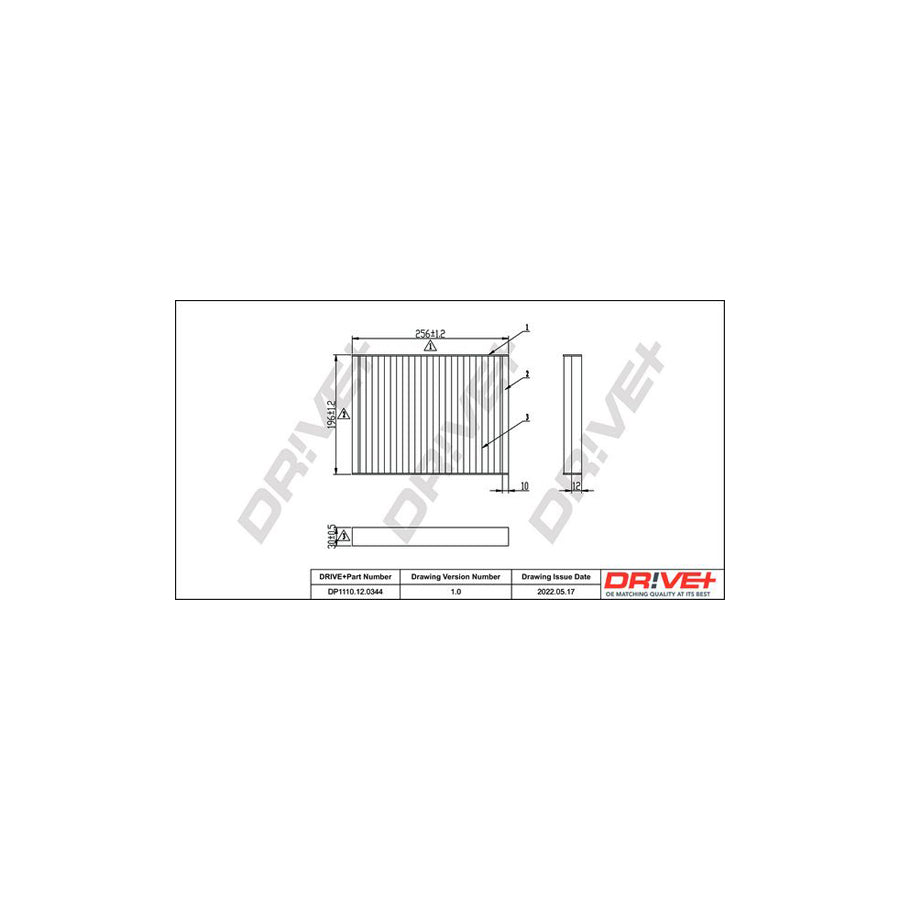 Dr!Ve+ Dp1110.12.0344 Pollen Filter For Suzuki Grand Vitara | Duco Car Parts UK Car Parts