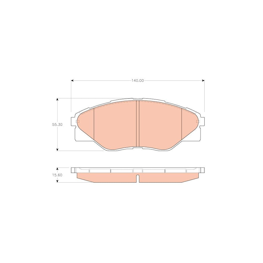 TRW Gdb3532 Brake Pad Set For Toyota Hilux Vii Pickup Not Prepared For Wear Indicator