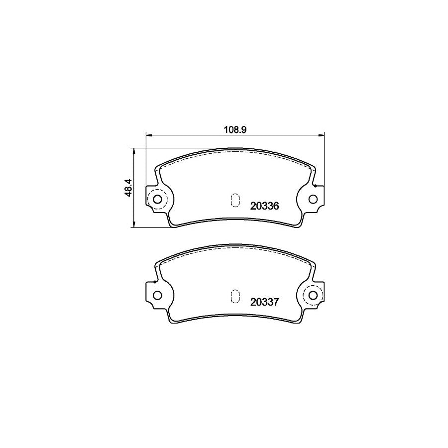 Hella 8DB 355 007 131 Brake Pad Set With Acoustic Wear Warning