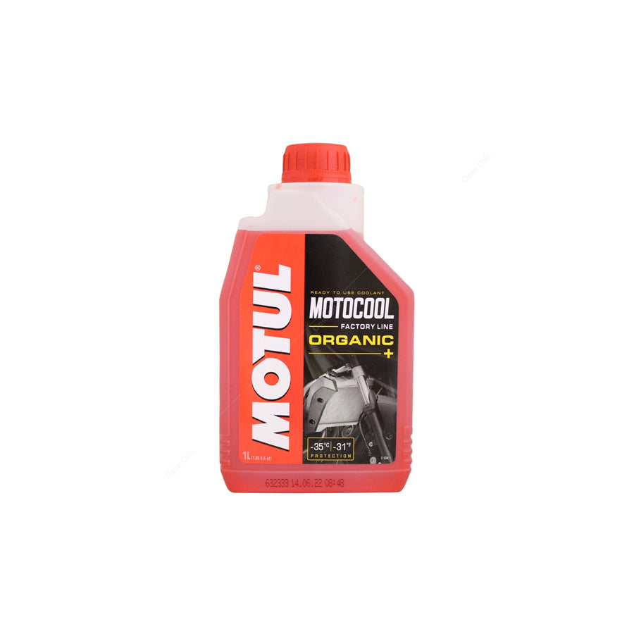 Motul Motocool Factory Line Organic Racing Motorcycle Antifreeze Coolant - Ready To Use 1l