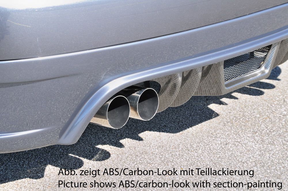 Rieger 00059211 VW 1T Touran Rear Diffuser for Twin Tailpipe Left - Carbon-Look - Matte Black