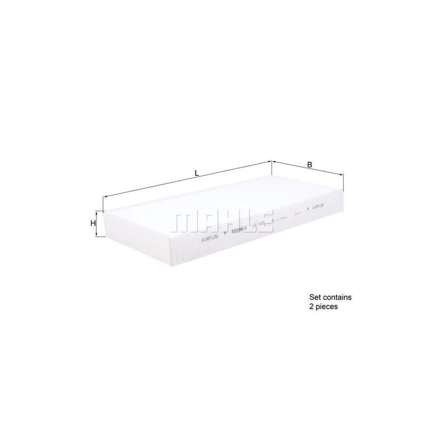 MAHLE ORIGINAL LA 426/S Pollen filter for RENAULT LAGUNA Particulate Filter