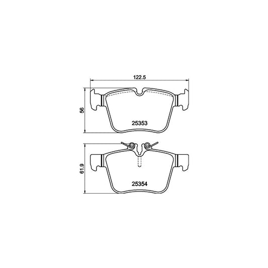 Hella 8DB 355 021 831 Brake Pad Set Prepared For Wear Indicator