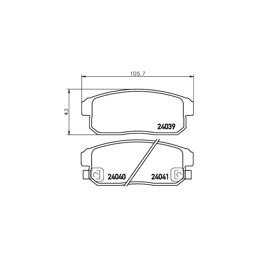 Hella 8DB 355 012 331 Brake Pad Set With Acoustic Wear Warning