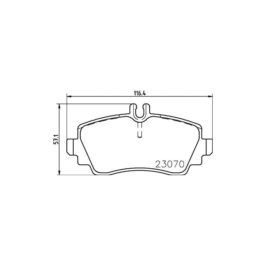 Hella 8DB 355 018 281 Brake Pad Set Suitable For Mercedes Benz A Class W168 Prepared For Wear Indicator With Brake Caliper Screws With Accessories