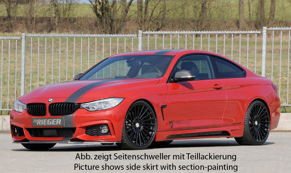 Rieger 00099245 BMW 4 Series F32 F33 Right Side Skirt - Carbon-Look