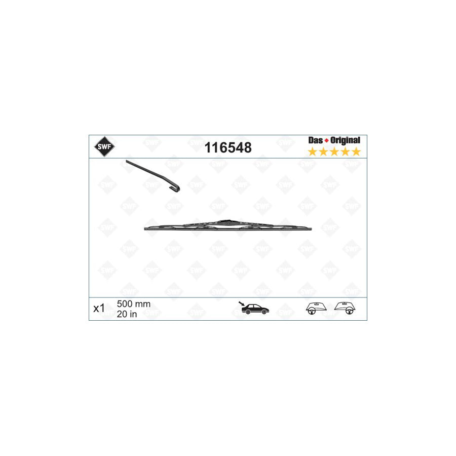Swf Original Rear 116548 Wiper Blade | Duco Car Parts UK Car Parts
