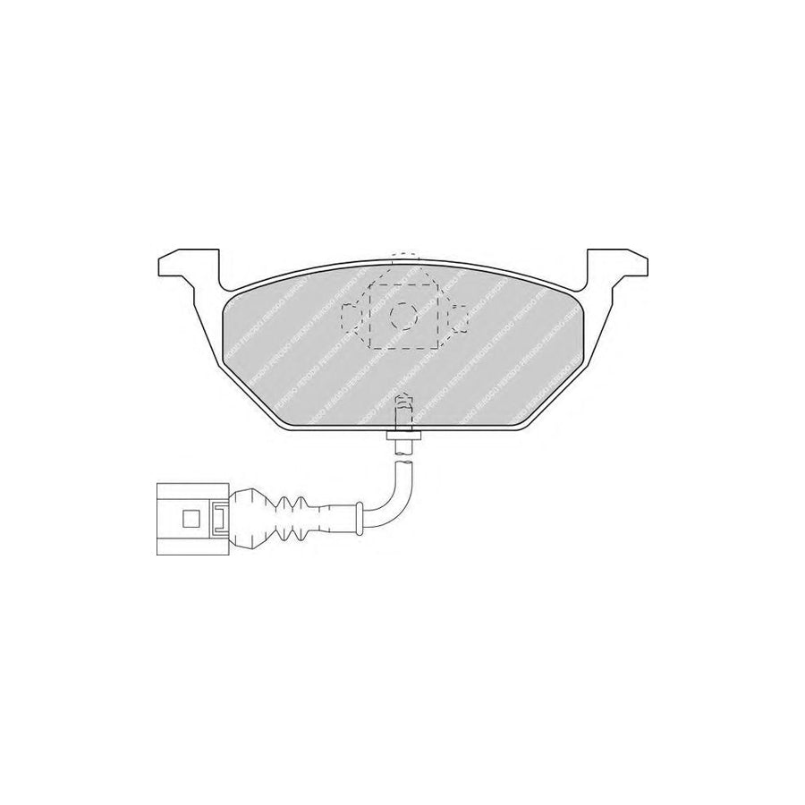 Ferodo Fqt1398 Brake Pad Set Front Axle Incl Wear Warning Contact With Piston Clip
