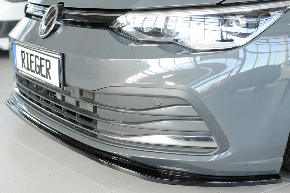 Rieger 00088203 VW Mk8 Golf Front Splitter - Glossy Black