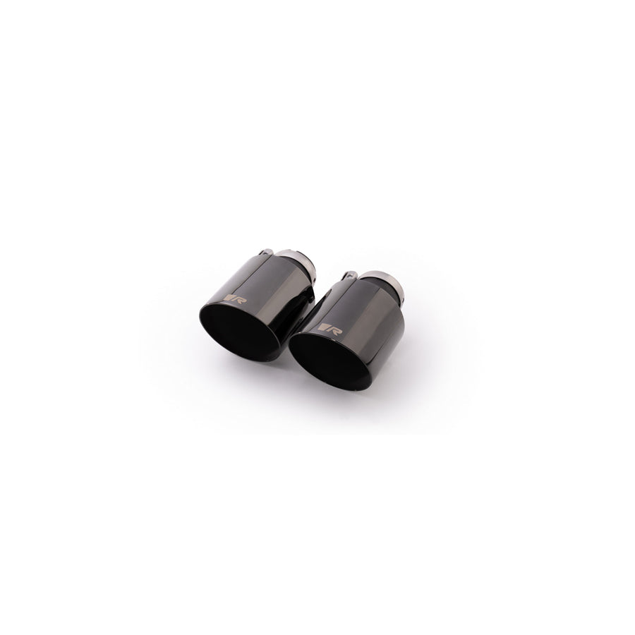 Remus 102mm Angled Straight Cut Glossy Black Tailpipes Pair