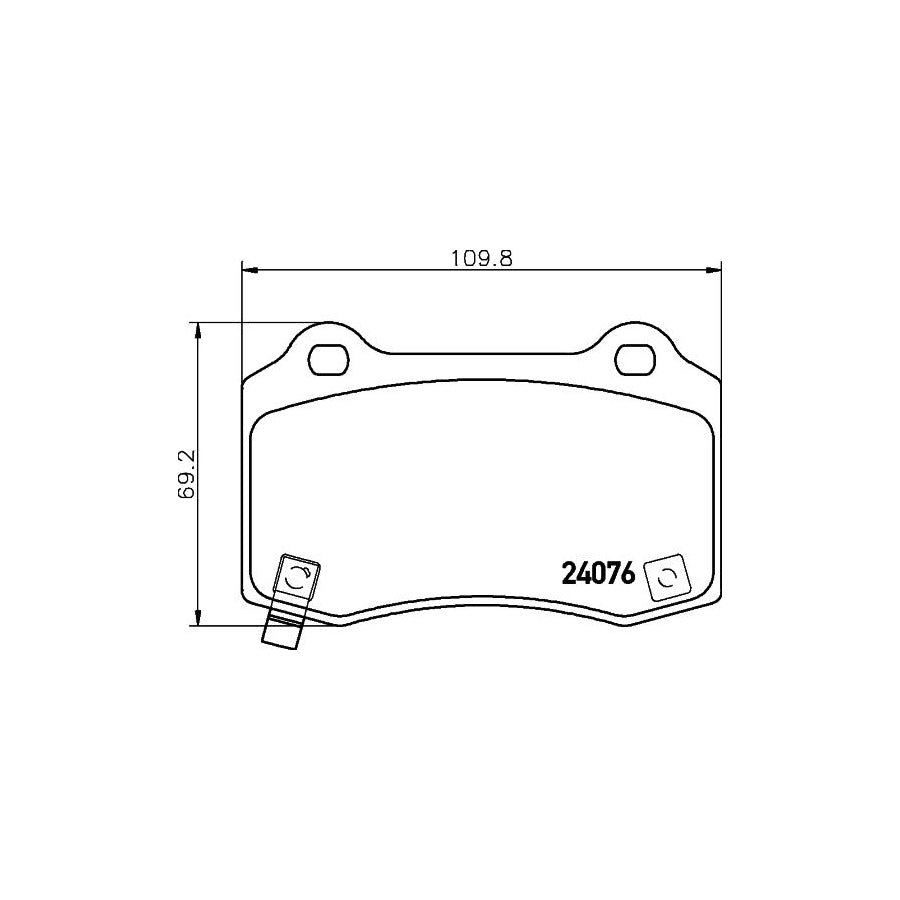 Hella 8DB 355 014 211 Brake Pad Set With Acoustic Wear Warning