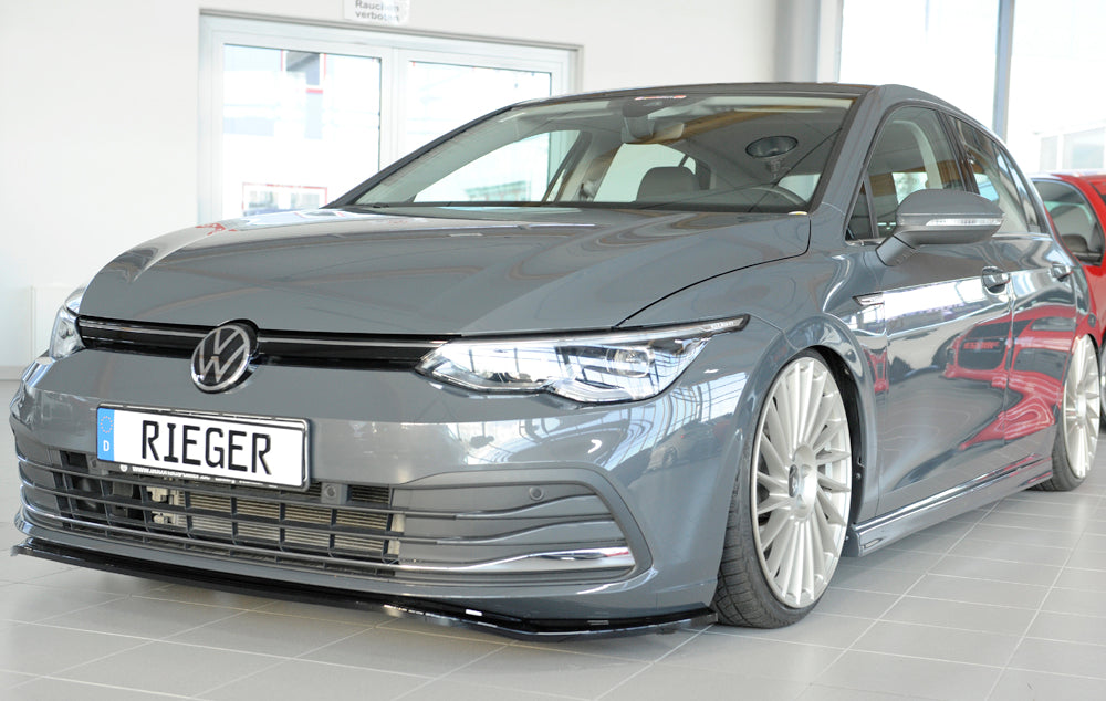 Rieger 00088203 VW Mk8 Golf Front Splitter - Glossy Black