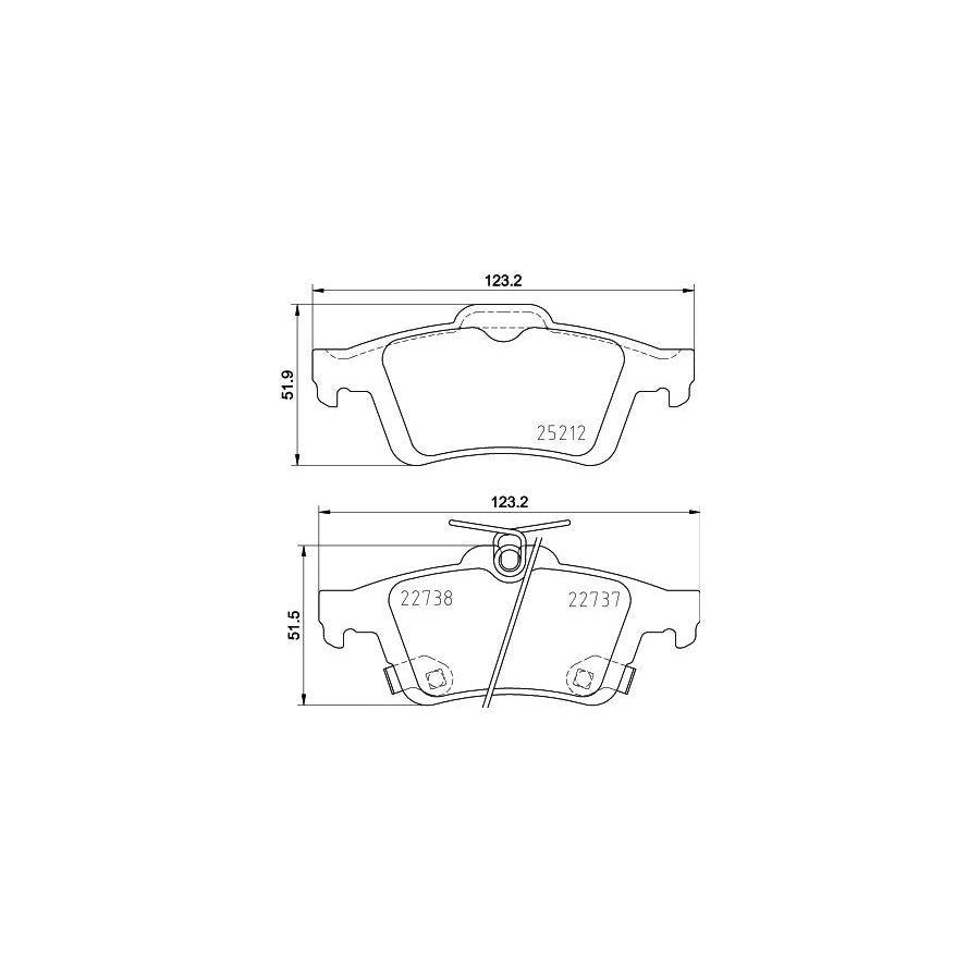 Hella 8DB 355 037 661 Brake Pad Set For Ford Focus With Acoustic Wear Warning