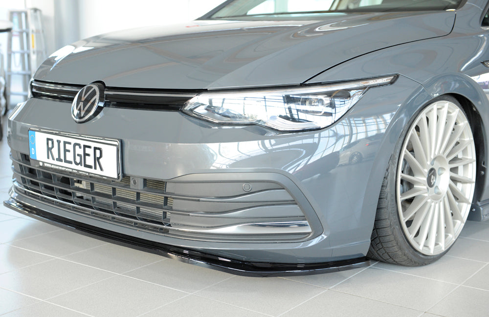 Rieger 00088203 VW Mk8 Golf Front Splitter - Glossy Black