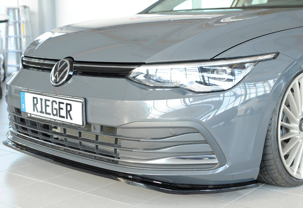 Rieger 00088203 VW Mk8 Golf Front Splitter - Glossy Black