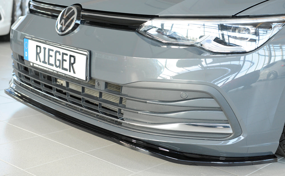 Rieger 00088203 VW Mk8 Golf Front Splitter - Glossy Black