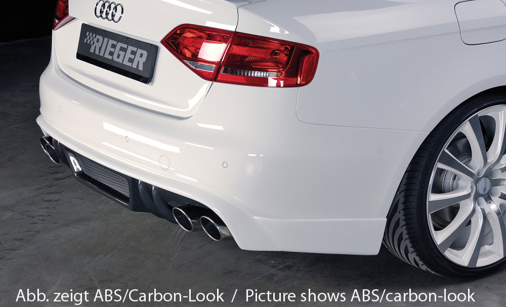 Rieger 00055512 Audi B8 B81 Rear Diffuser for Twin Tailpipe Left & Right (A4 & S4)