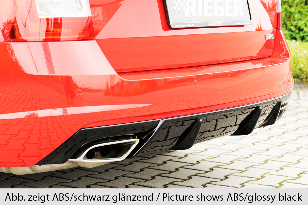 Rieger 00099257 Skoda 5E Octavia RS Rear Diffuser - Carbon-Look