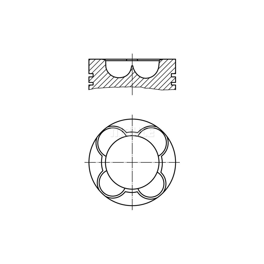 MAHLE ORIGINAL 081 PI 00108 002 Piston for BMW 3 Series 84,5 mm, with cooling duct, with piston ring carrier