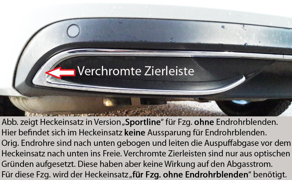 Rieger 00079043 Skoda 3T 3V Superb III Rear Diffuser - Matte Black