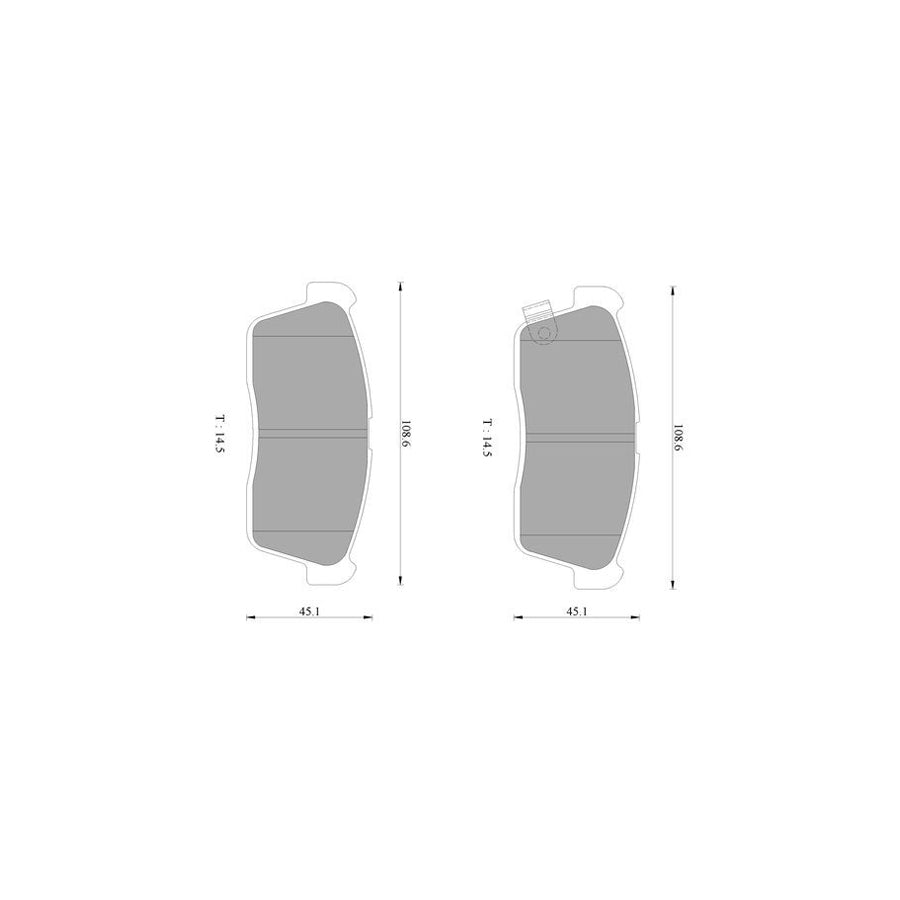 Bosch 0986Ab2775 Brake Pad Set With Acoustic Wear Warning BP2775N