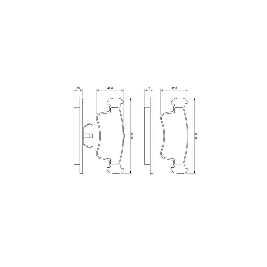 Bosch 0986493360 Brake Pad Set For Suzuki Samurai BP795