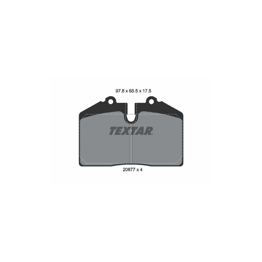 TEXTAR 2087702 Brake pad set prepared for wear indicator