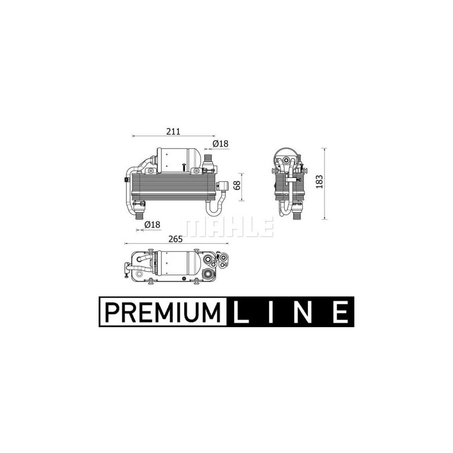 MAHLE ORIGINAL AC 960 000P Air conditioning condenser with dryer