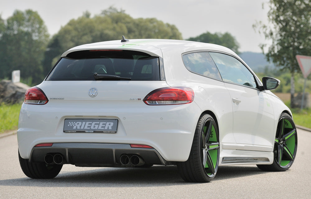 Rieger 00099256 VW 13 Mk3 Scirocco Rear Diffuser for Twin Tailpipe Left & Right - Carbon-Look