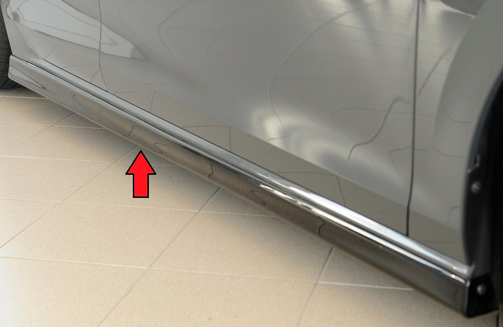 Rieger 00088206 VW Mk8 Golf Right Side Skirt (GTI, GTD & GTE) - Glossy Black