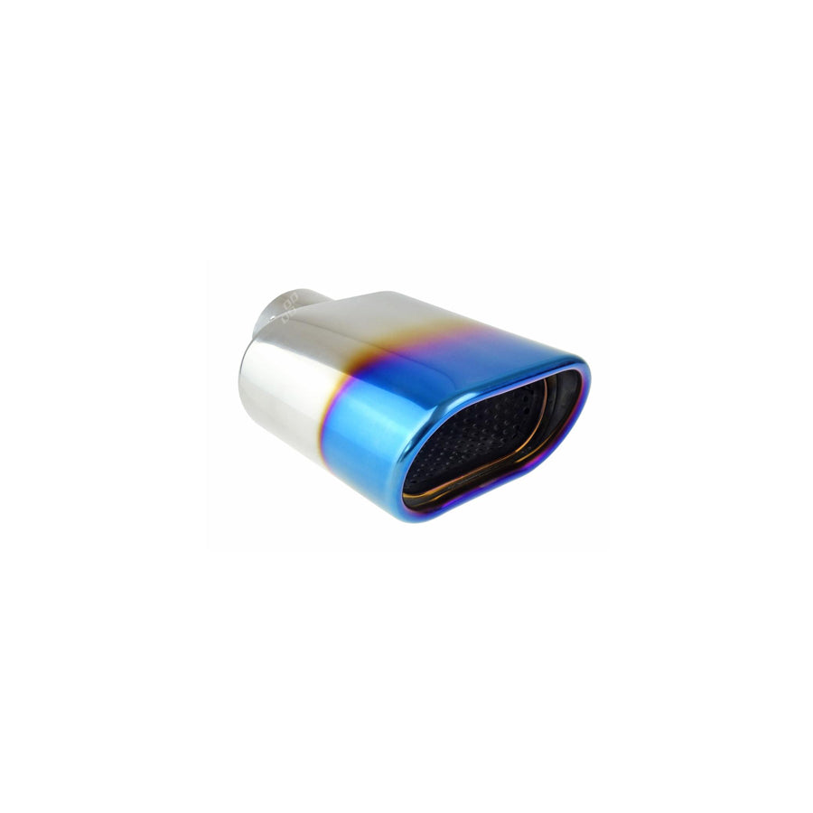 AMiO MT 019BLC 02191 Exhaust tip Blue, Silver, oval, Wide, Stainless Steel, 168mm, 56mm
