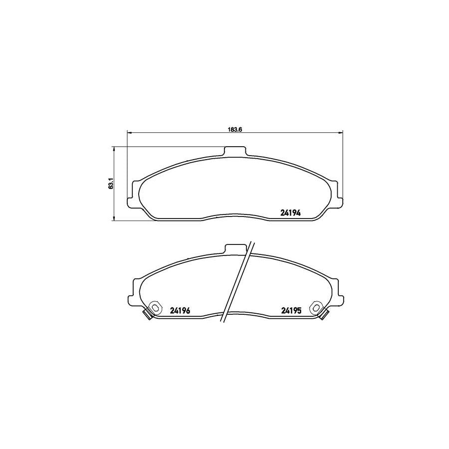 Brembo P 10 052 Brake Pad Set With Acoustic Wear Warning