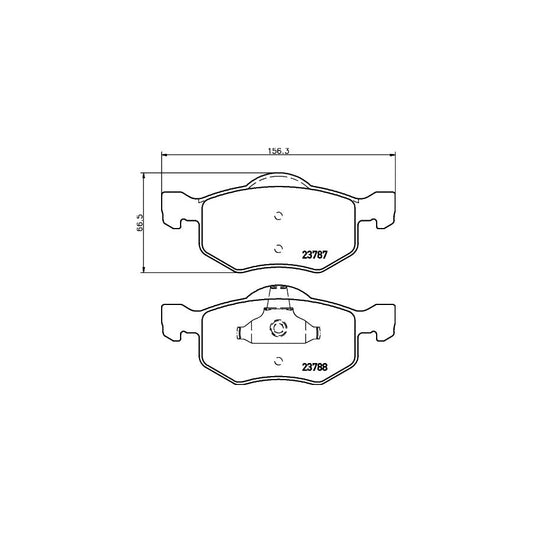 Hella 8DB 355 010 141 Brake Pad Set Not Prepared For Wear Indicator