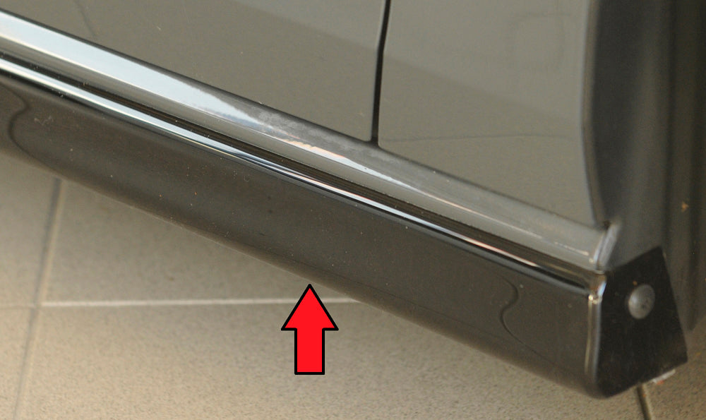 Rieger 00088206 VW Mk8 Golf Right Side Skirt (GTI, GTD & GTE) - Glossy Black