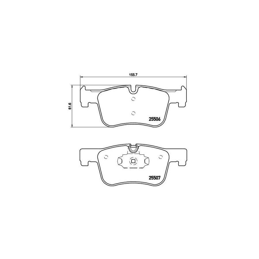 Brembo P 06 070X Brake Pad Set Prepared For Wear Indicator