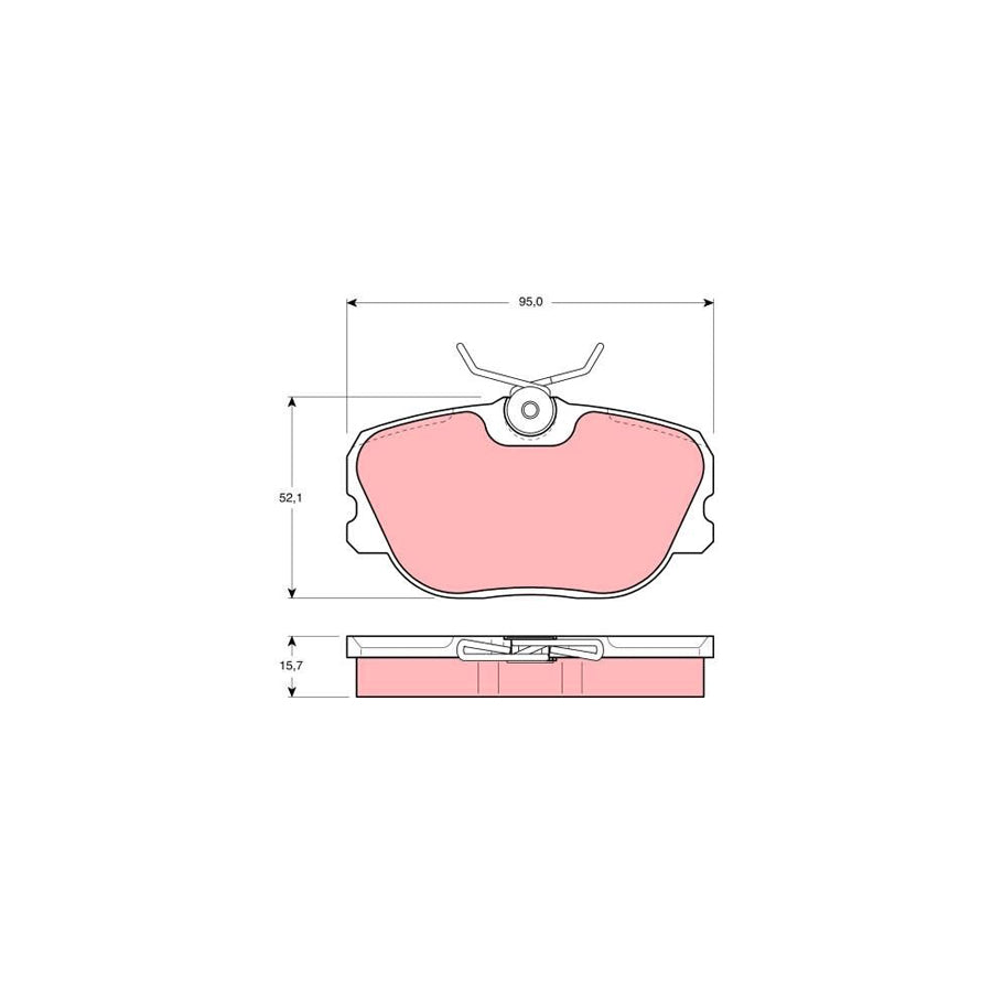 TRW Gdb493 Brake Pad Set Not Prepared For Wear Indicator With Brake Caliper Screws With Accessories