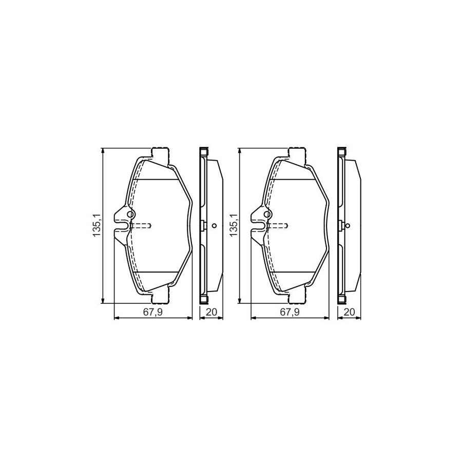 Bosch 0986495433 Brake Pad Set Excl Wear Warning Contact With Anti Squeak Plate With Mounting Manual BP2065