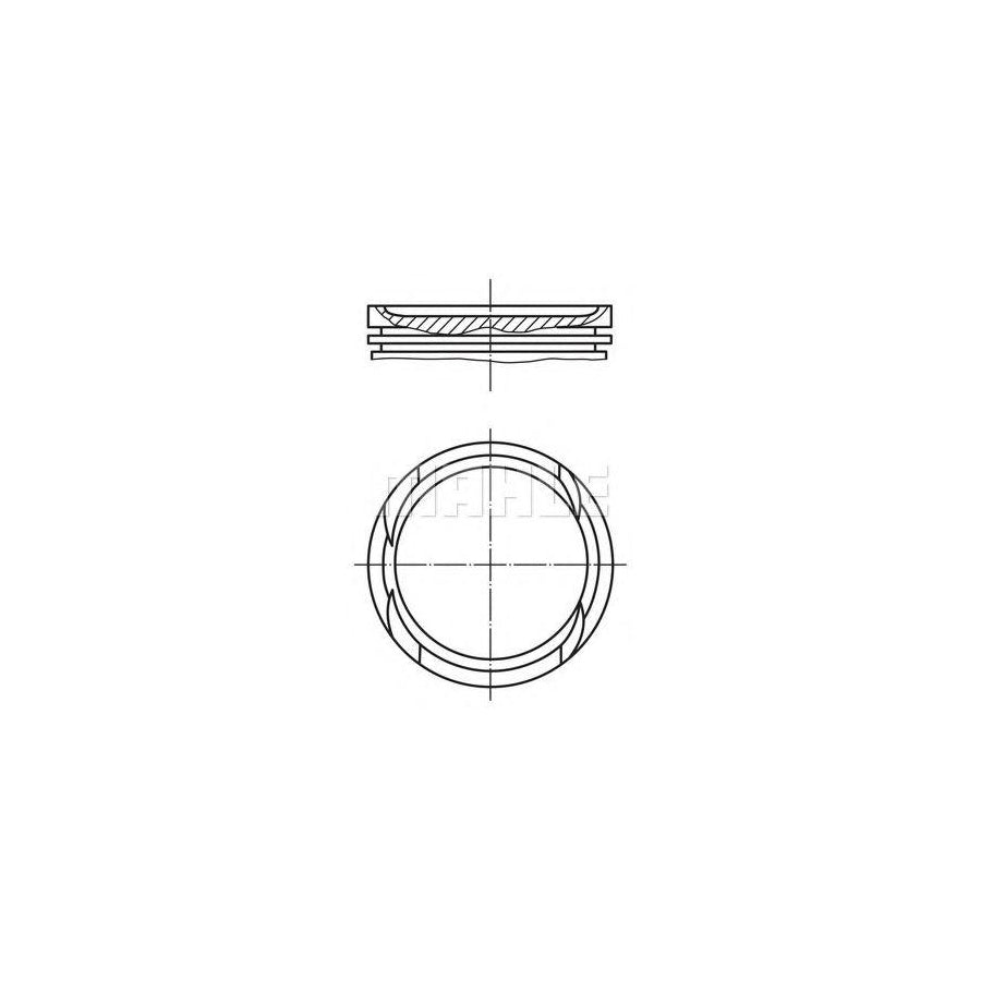 MAHLE ORIGINAL 009 84 00 Piston 86,4 mm, with piston rings
