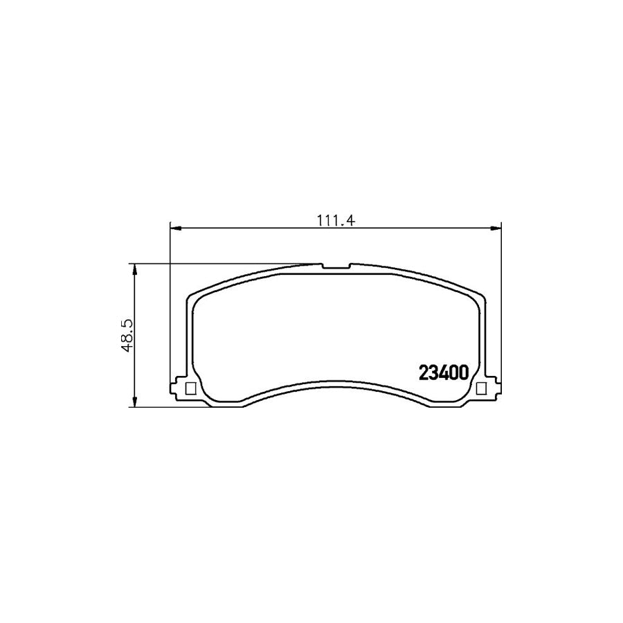 Hella 8DB 355 016 941 Brake Pad Set With Acoustic Wear Warning