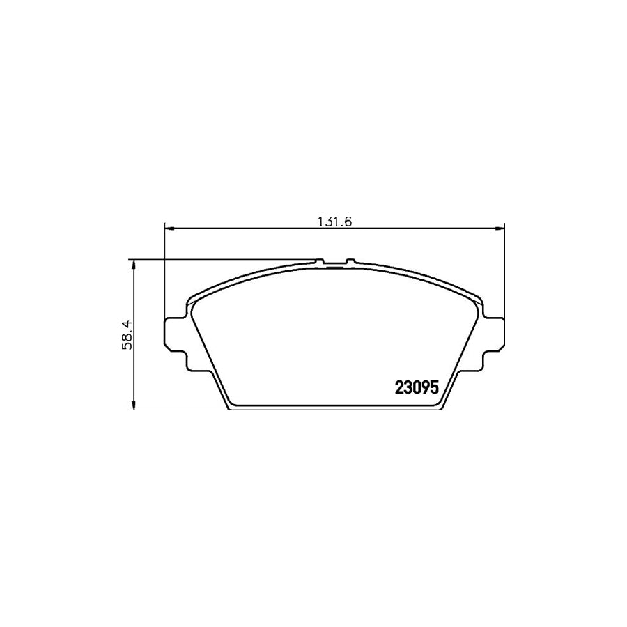 Hella 8DB 355 011 951 Brake Pad Set Not Prepared For Wear Indicator