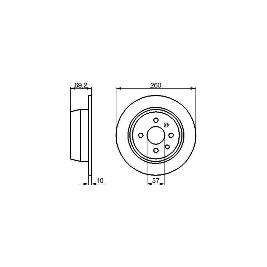 BOSCH 0 986 478 086 Brake Disc Solid Oiled with bolts screws