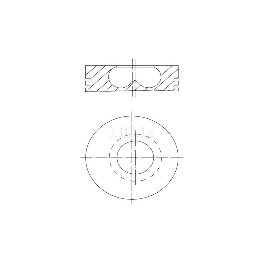 MAHLE ORIGINAL 007 04 00 Piston 93,0 mm, with piston ring carrier, without cooling duct